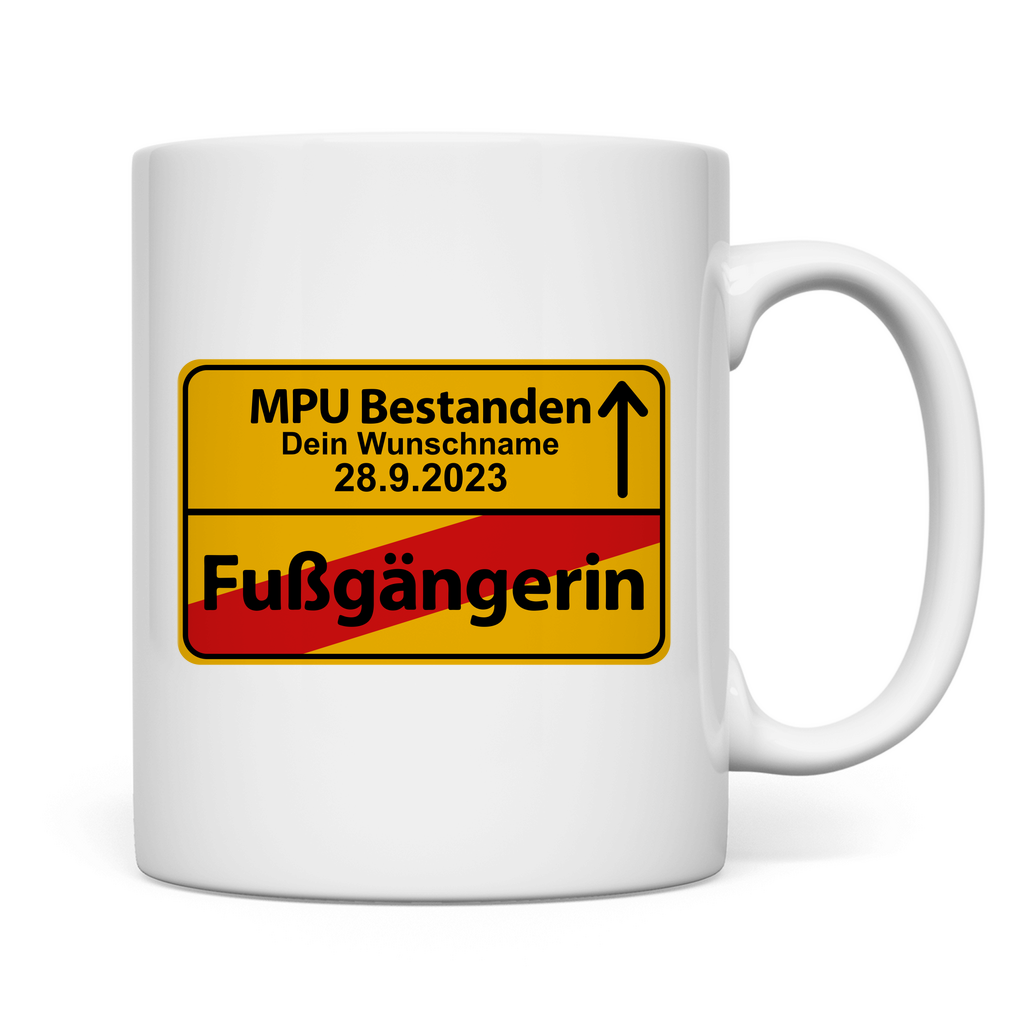 MPU Bestanden Geschenk mit Name Tassenprint24