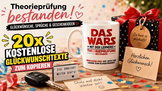 Theorieprüfung bestanden – Glückwünsche, Sprüche & Geschenkideen