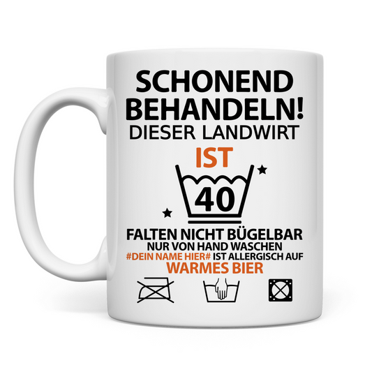 40. Geburtstag Landwirt | Geschenk | Personalisierung  Tasse