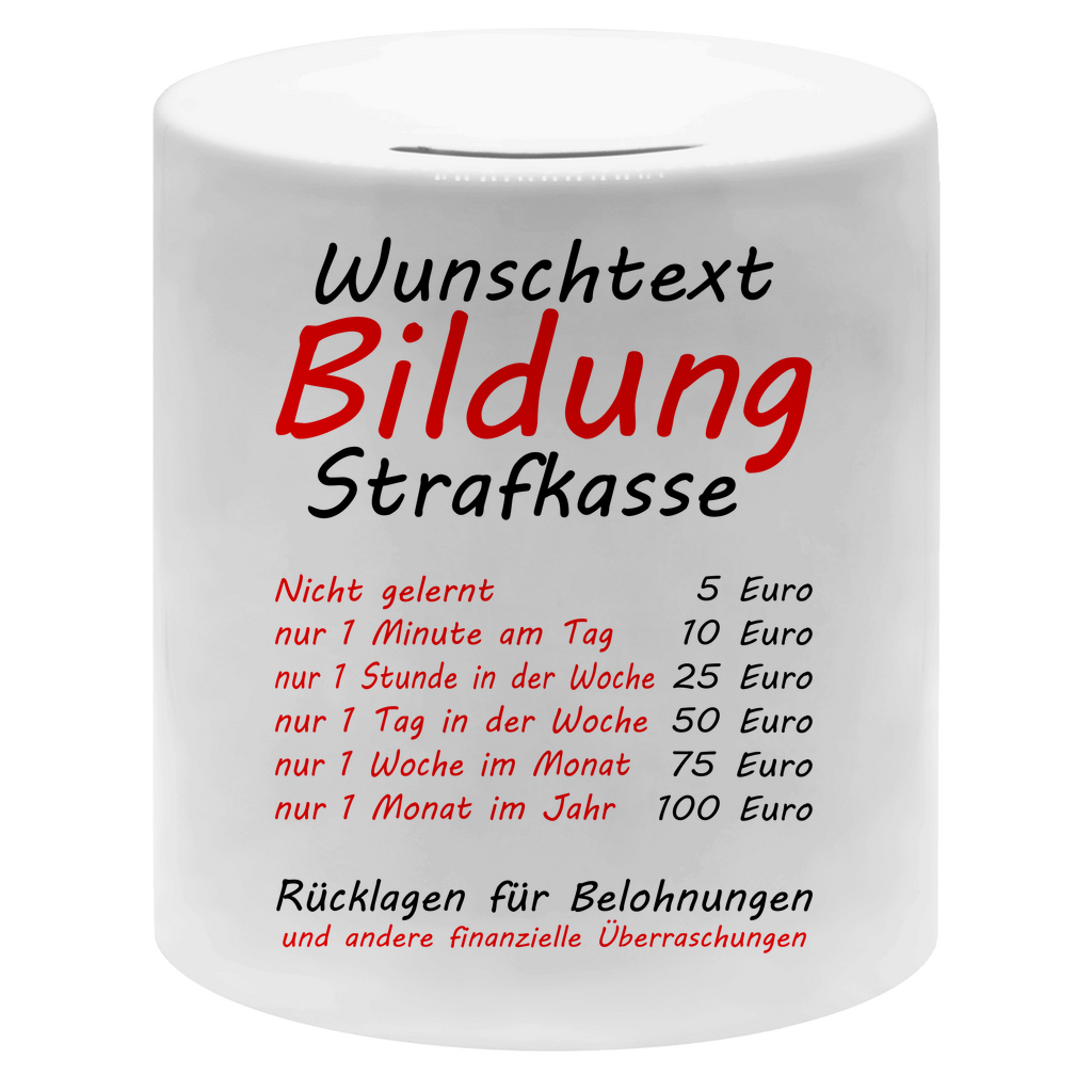 Motivation zum Lernen Prüfung | Geschenk Spardose Personalisiert