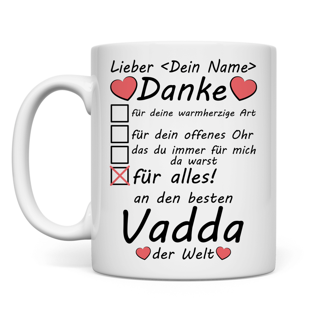 Beste Vadda | Geschenk | Personalisierbar tasse