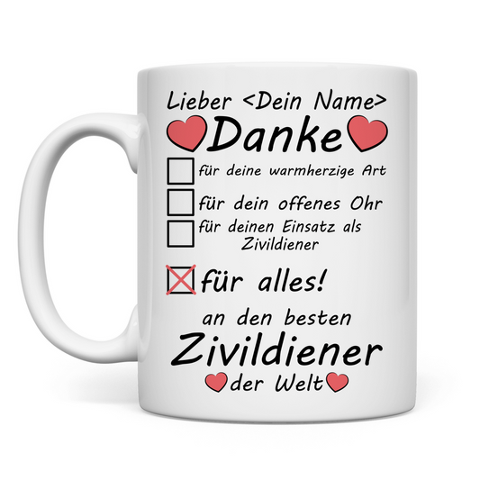 Bester Zivildiener | Zivildienst | Danke Tasse
