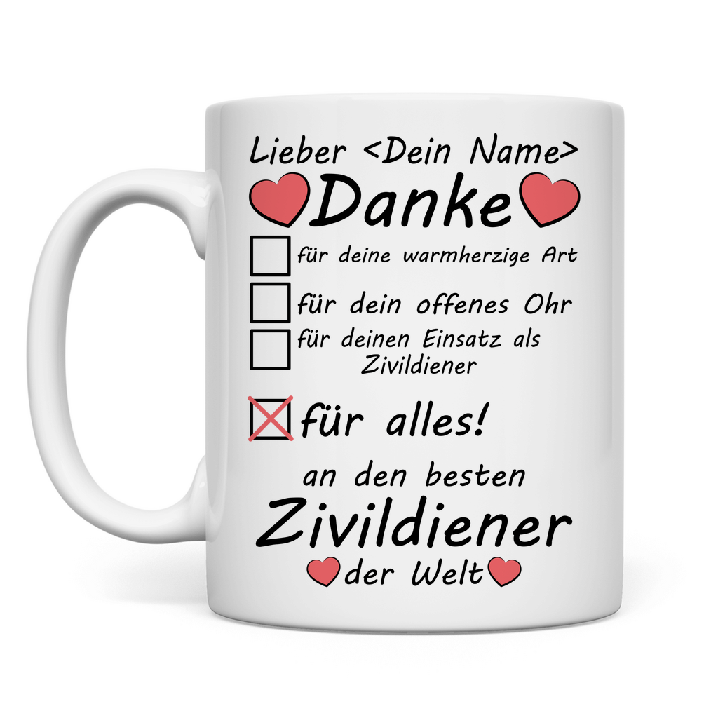 Bester Zivildiener | Zivildienst | Danke Tasse