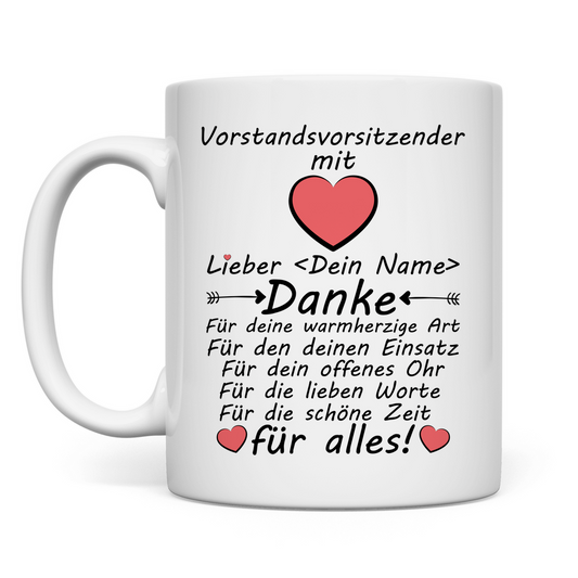 Danke sagen Vorstandsvorsitzender | Abschiedsgeschenk Tasse