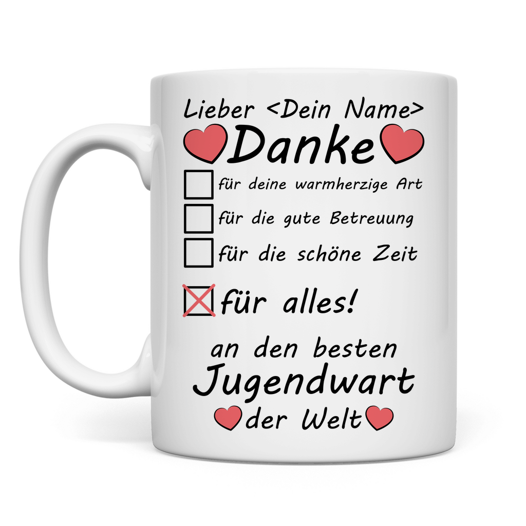 Abschiedsgeschenk für Besten Jugendwart Tasse