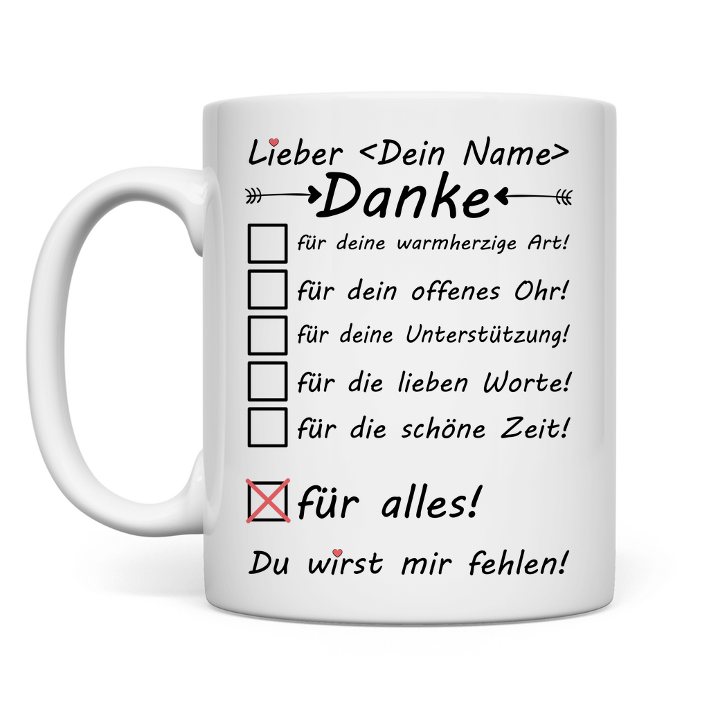 Abschiedsgeschenk FSJ | Kollegen Tasse Danke