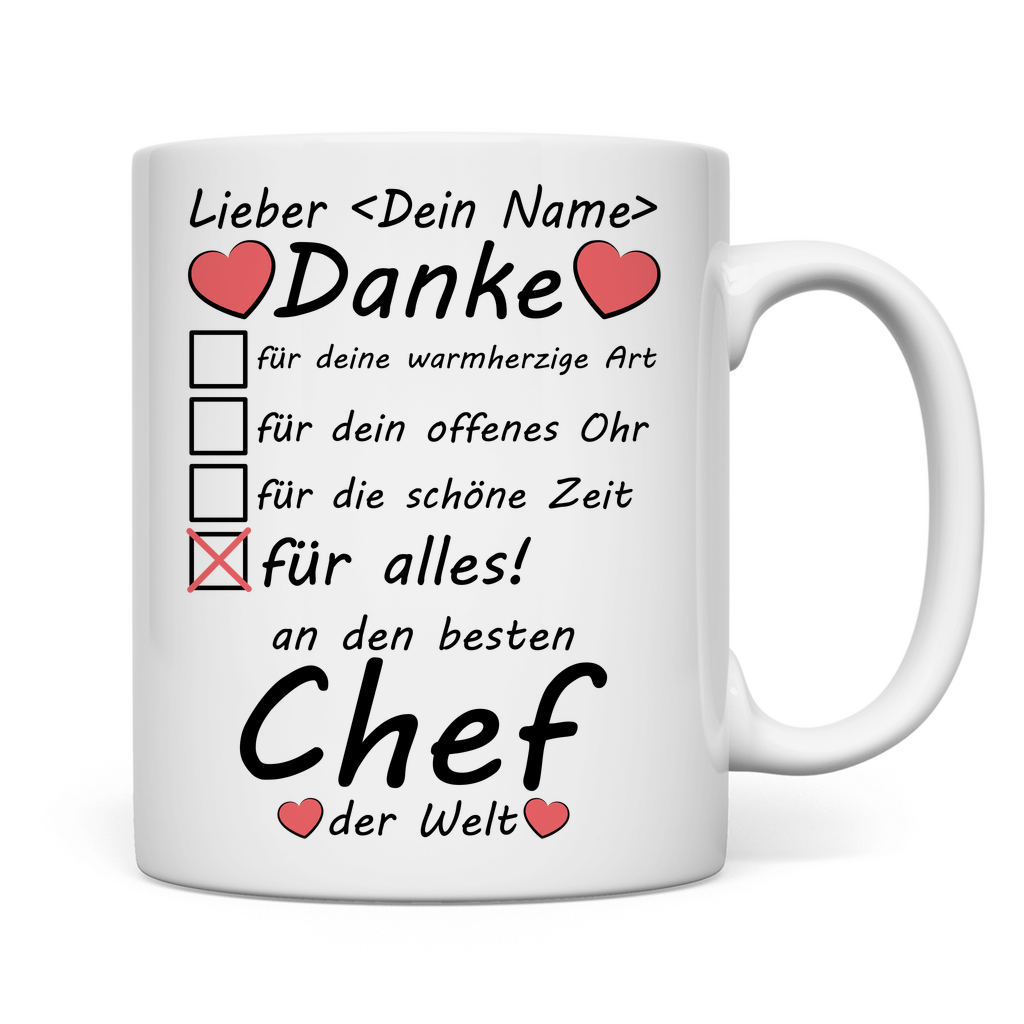 Danke an den besten Chef der Welt | Tasse Geschenk  4