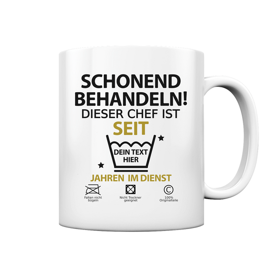 10 Jähriges Firmenjubiläum Chef Tasse