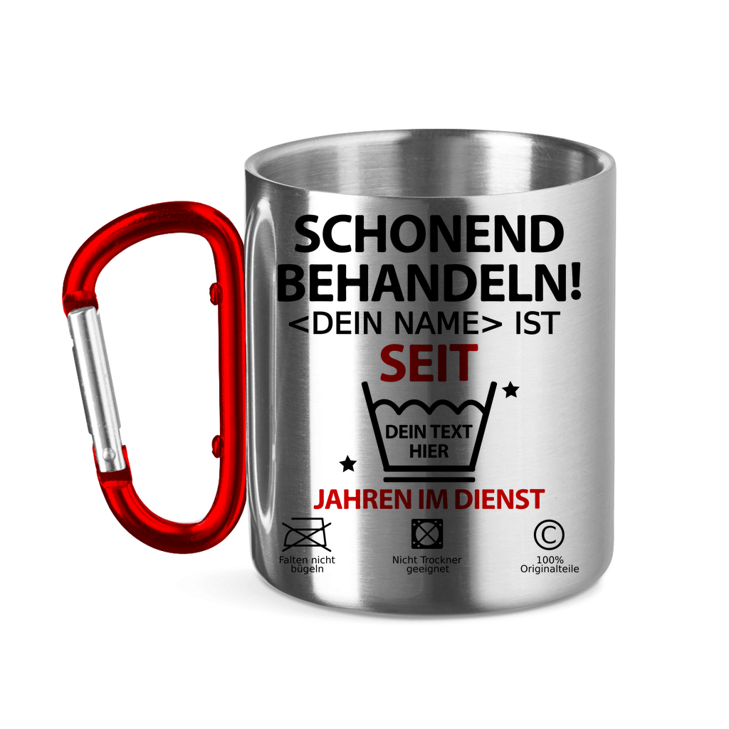 10 Jähriges Jubiläum - Tasse für Mitarbeiter oder Mitarbeiterin - Dienstjubiläum Geschenk - Personalisiert mit Namen