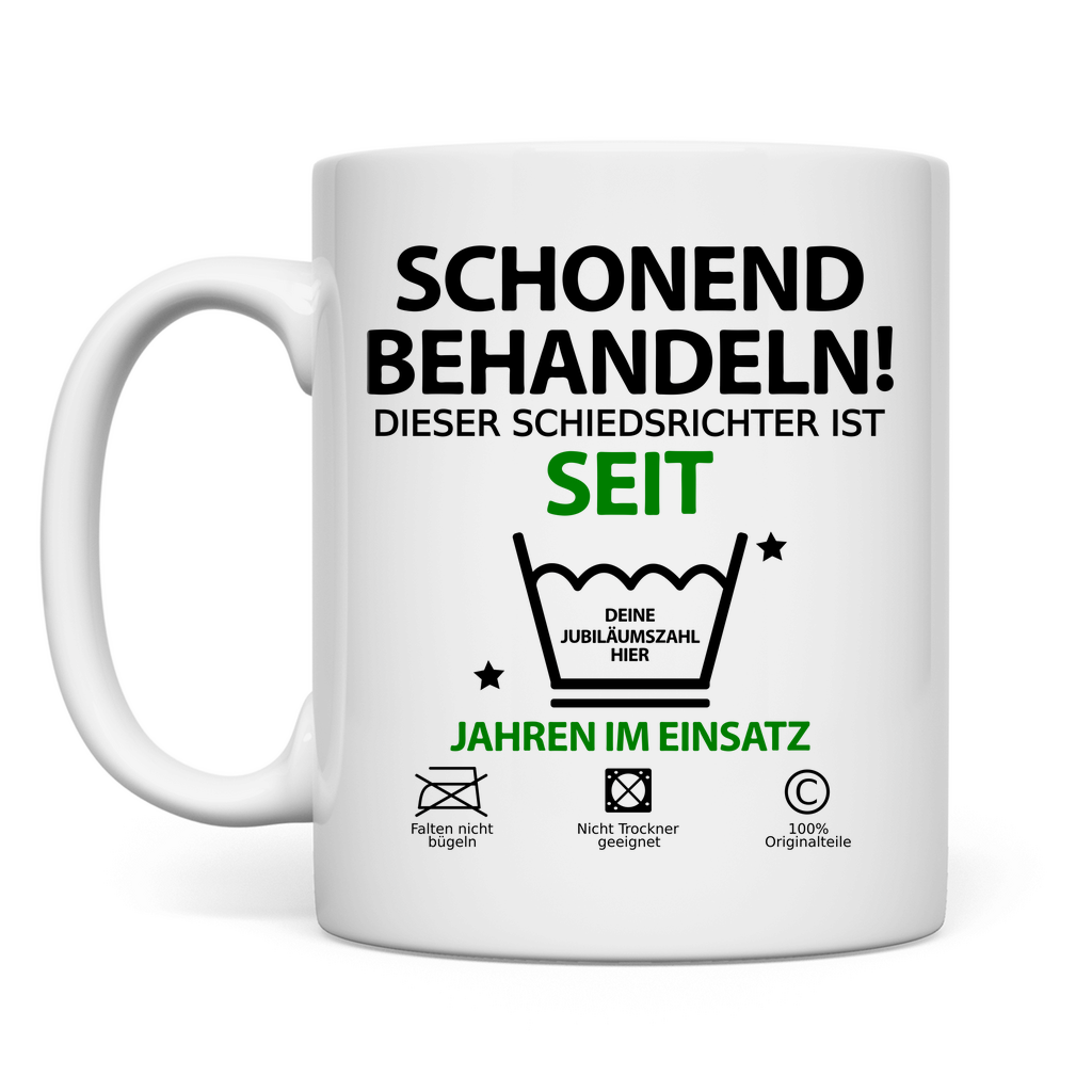 10 Jähriges Schiedsrichter Jubiläum - Tasse - Geschenk - Personalisiert