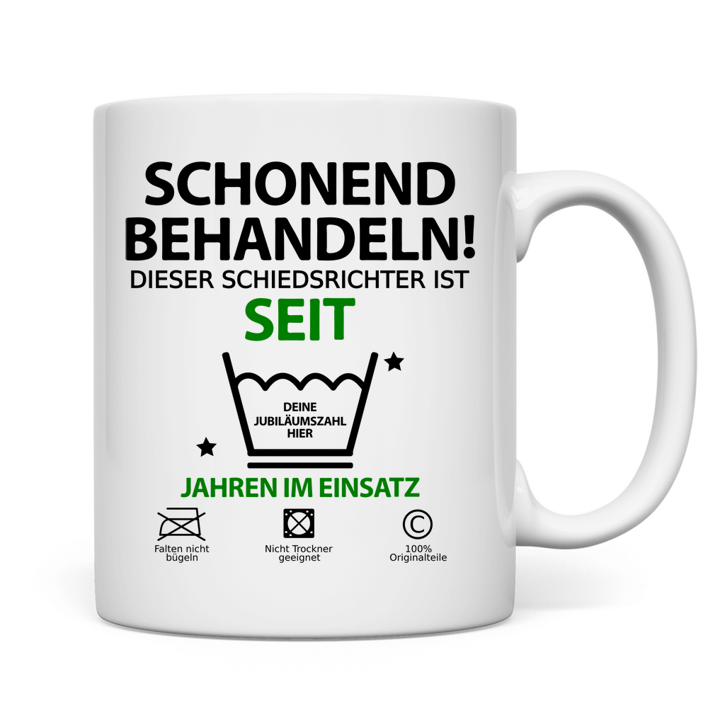 10 Jähriges Schiedsrichter Jubiläum - Tasse - Geschenk - Personalisiert
