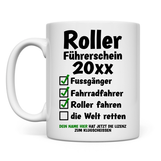 Roller Führerschein Bestanden | Geschenk   Tasse