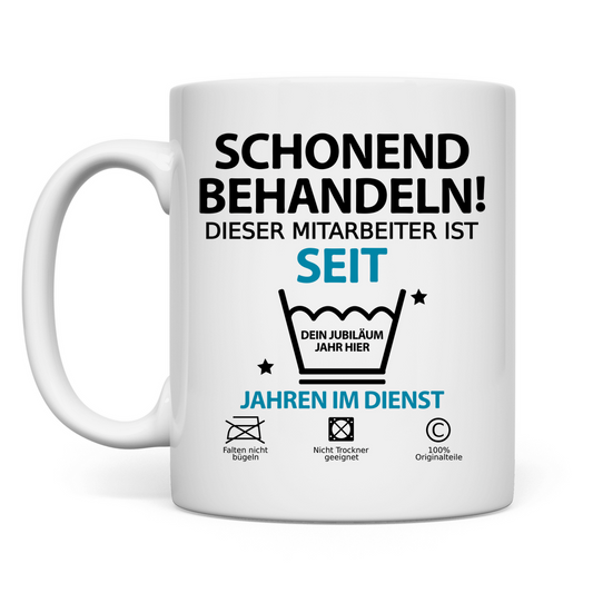 10 25 30 jahre Firmenzugehörigkeit | Mitarbeiter Tasse 