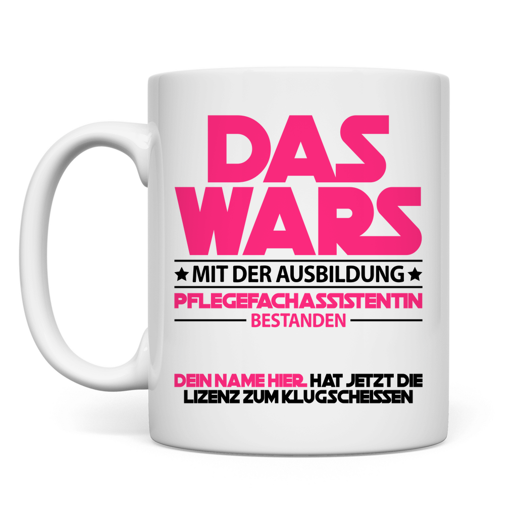 Pflegefachassistentin Ausbildung bestanden | Tasse Geschenk mit Namen