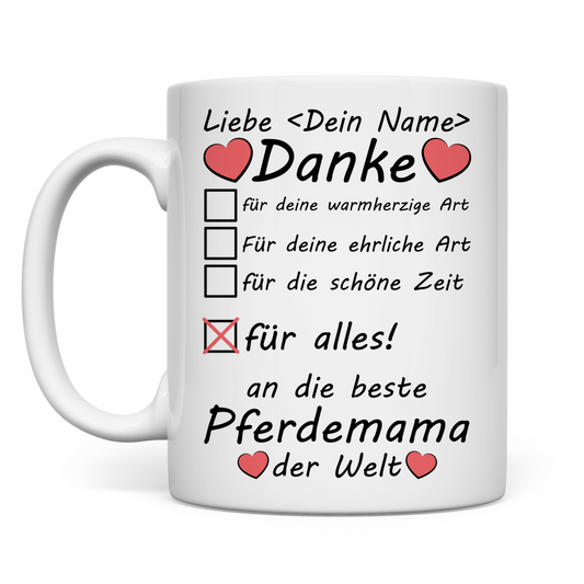 Beste Pferdemama | Tasse | geschenk mit namen