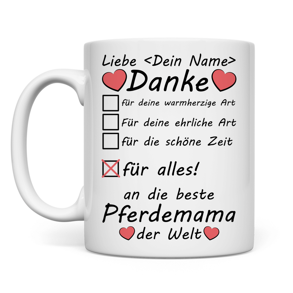 Beste Pferdemama | Tasse | geschenk mit namen