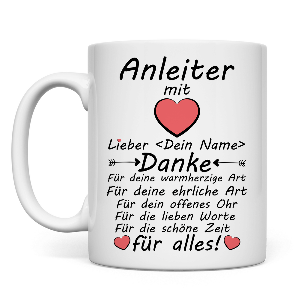 Bester Anleiter der Welt | Geschenk  Tasse mit namen