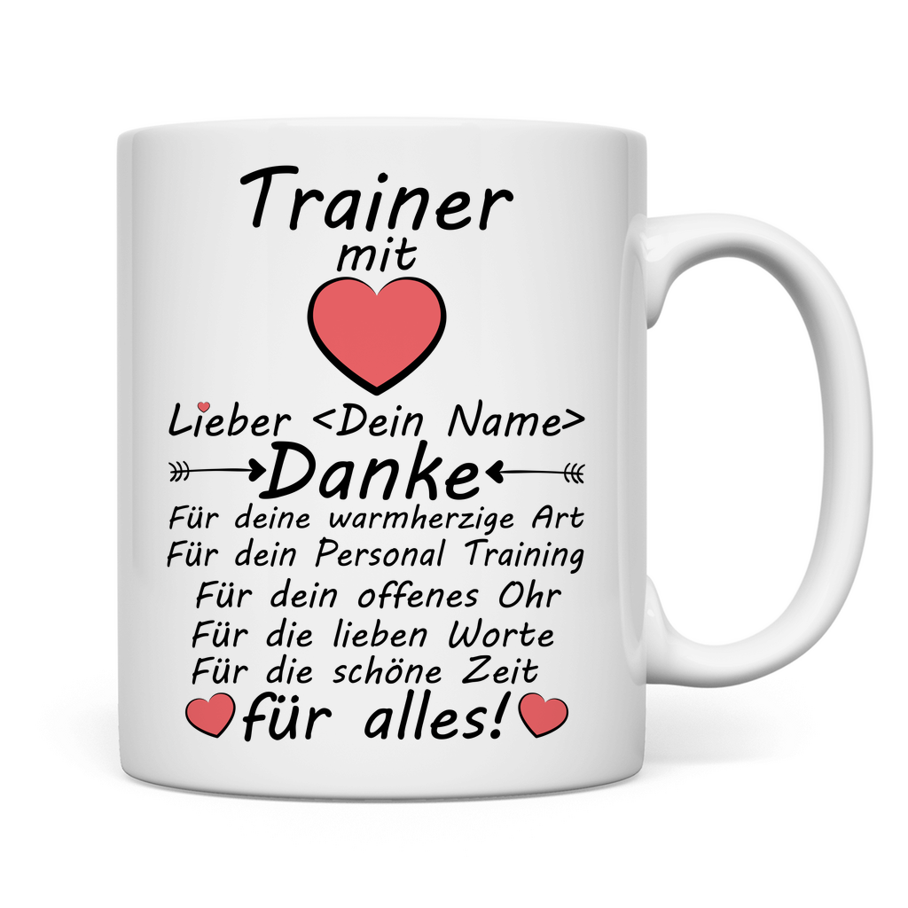 Personal Trainer | Danke Sagen | Geschenk  Tasse rückseite