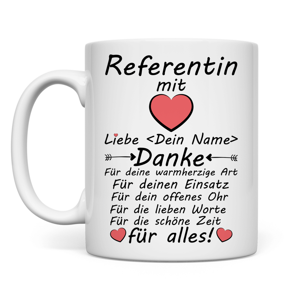 Danke an Referentin | Tasse Geschenk