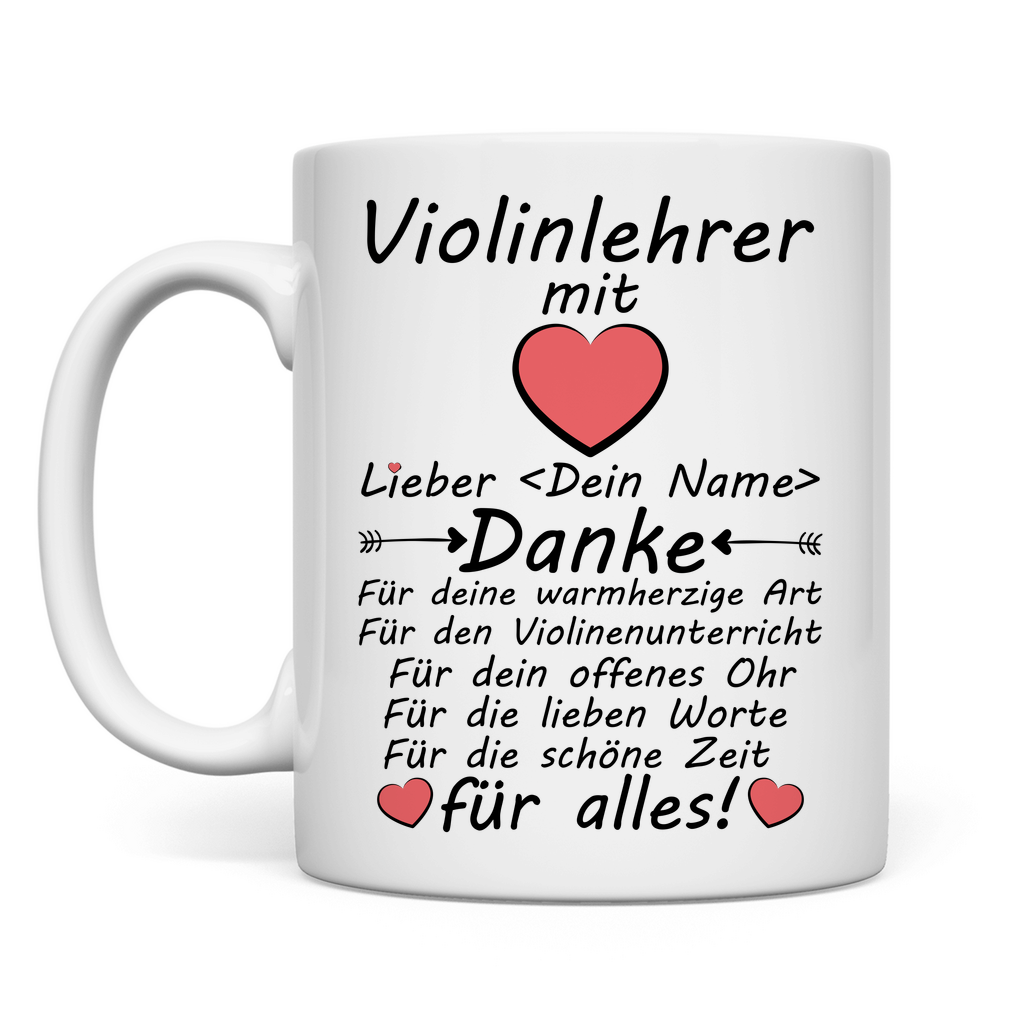 Violine Musiklehrer | Violinlehrer | Geschenk Tasse