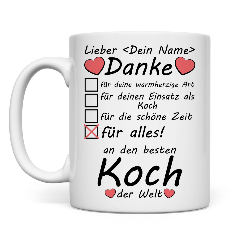 Bester Koch Tasse | Dankeschön Geschenk