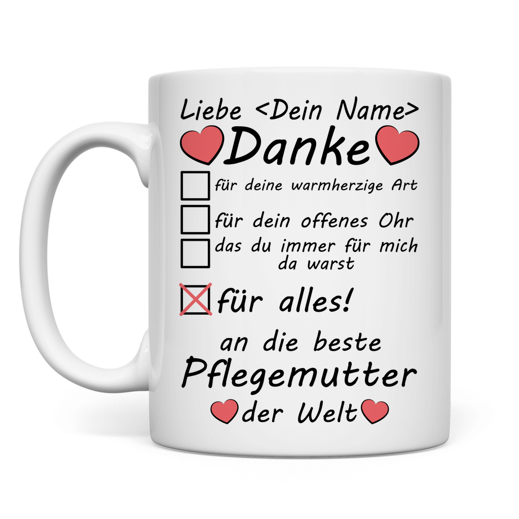 Beste Pflegemutter | Dankeschön Geschenk Tasse