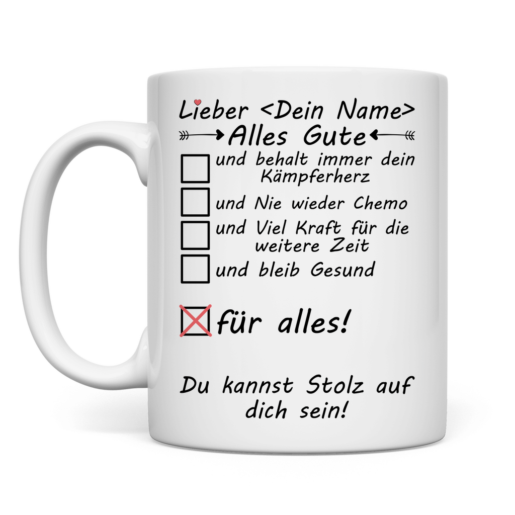 Chemo zu Ende | Chemotherapie Geschenk Mann Tasse