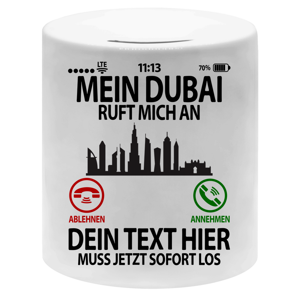 Dubai Urlaub | Geldgeschenk | Städtereise Spardose 