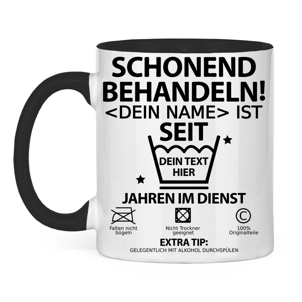 Personalisierte Tasse zum 25-jährigen Dienstjubiläum – mit Namensdruck
