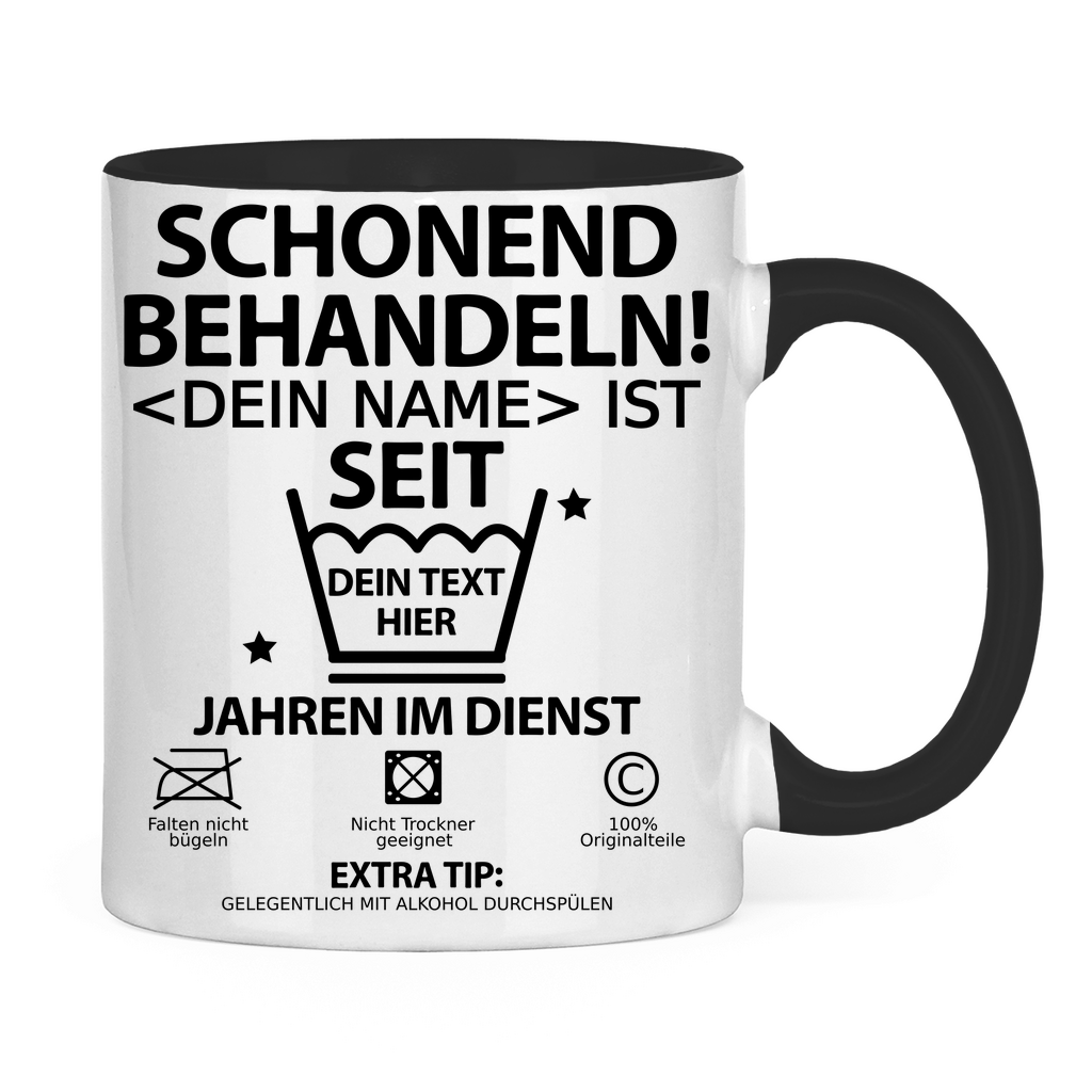 Personalisierte Tasse zum 25-jährigen Dienstjubiläum – mit Namensdruck