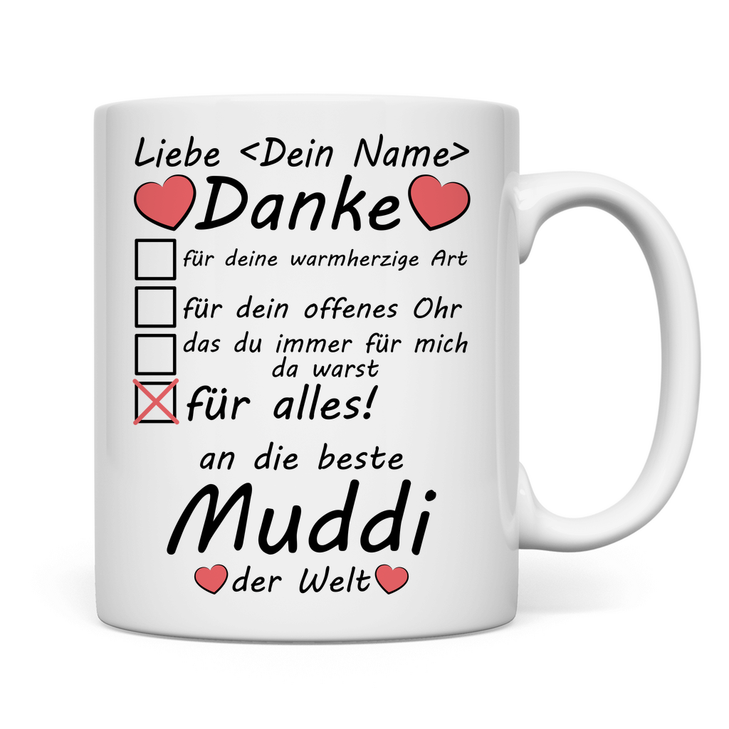 Beste Muddi | Tasse mit Wunschnamen  Geschenk 2