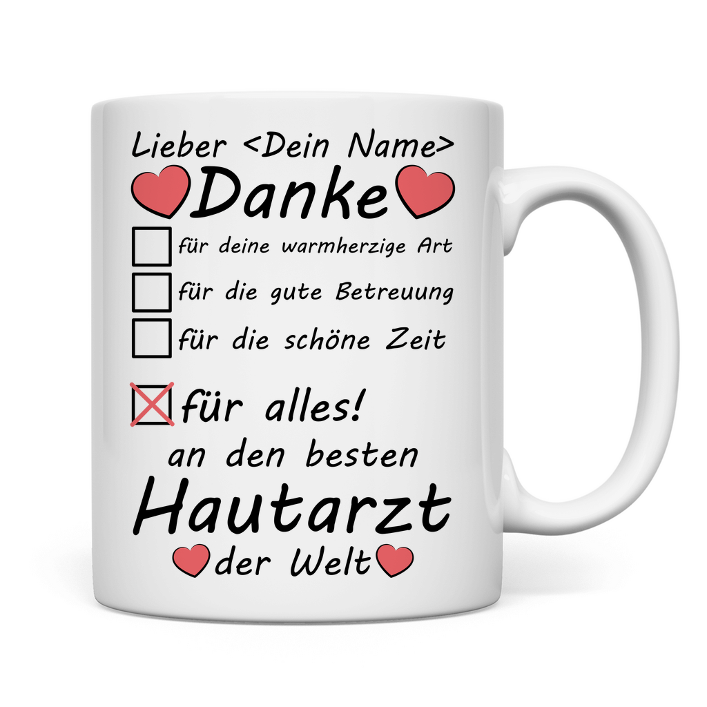 Beste Hautarzt | Geschenk | Personalisiert  Tasse 2