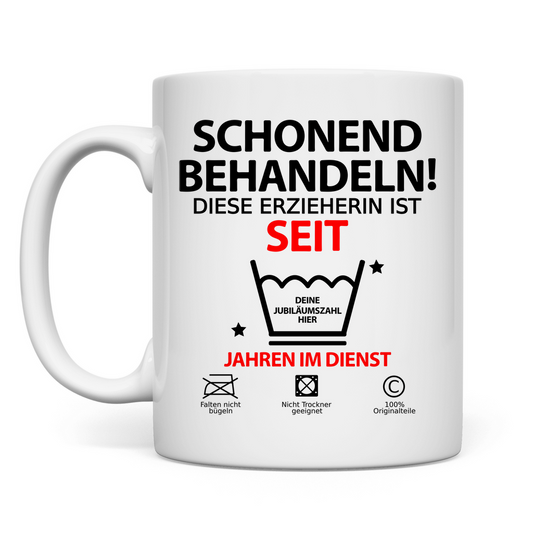 30-jähriges Jubiläum Erzieherin – Personalisiertes Tassen - Geschenk Kindergarten