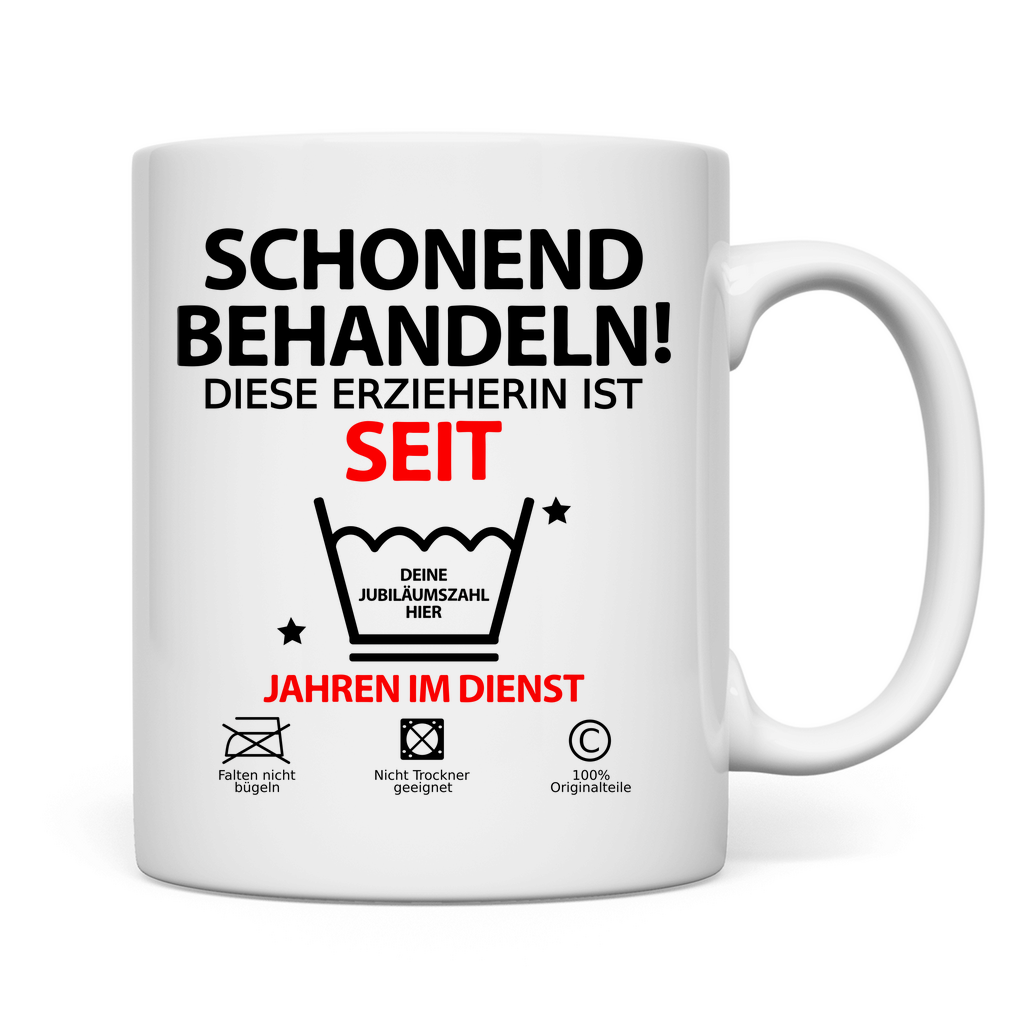 30-jähriges Jubiläum Erzieherin – Personalisiertes Tassen - Geschenk Kindergarten