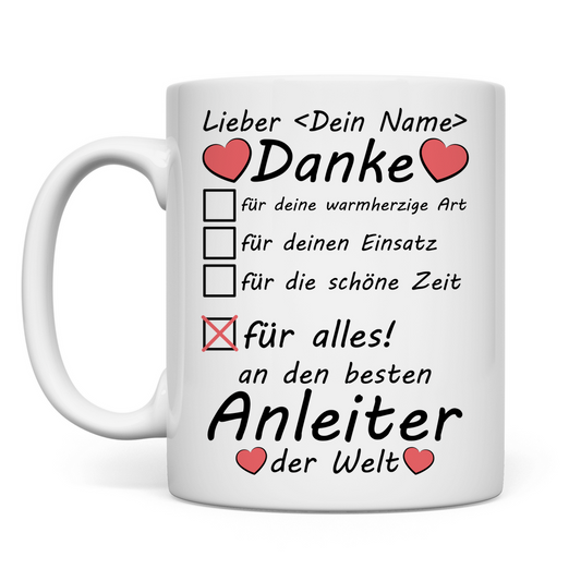 Abschiedsgeschenk für Anleiter | Tasse