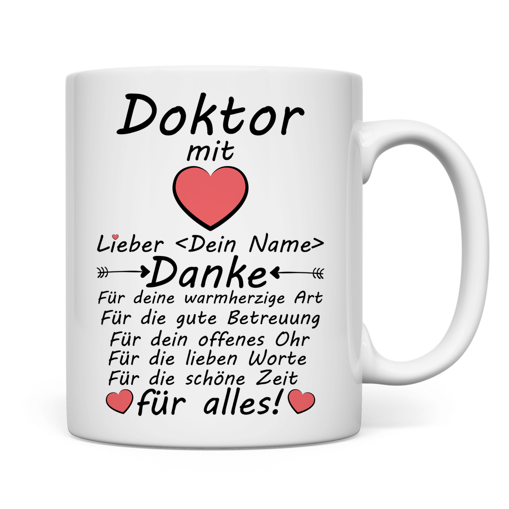 Doktor Abschiedsgeschenk | mit Namen  tasse 2