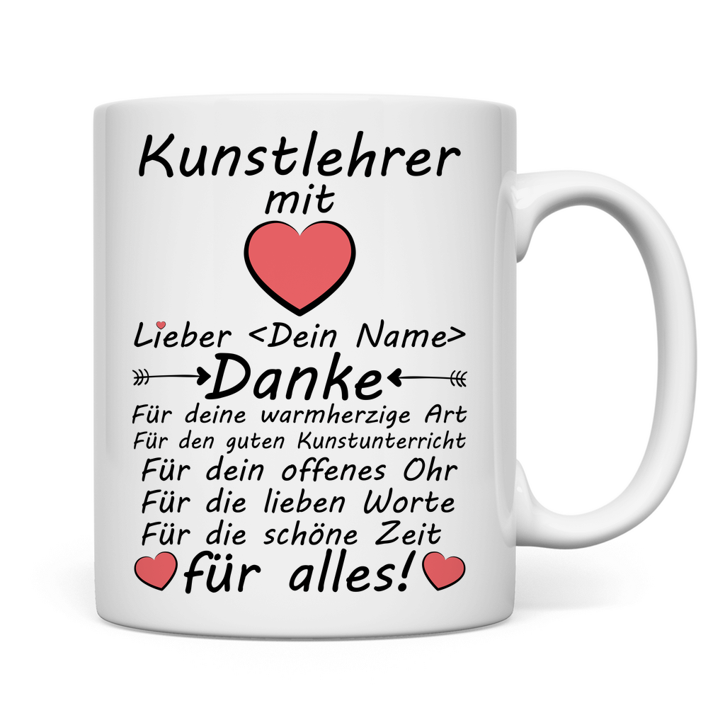 Kunstlehrer Geschenk | Dankeschön Tasse 2