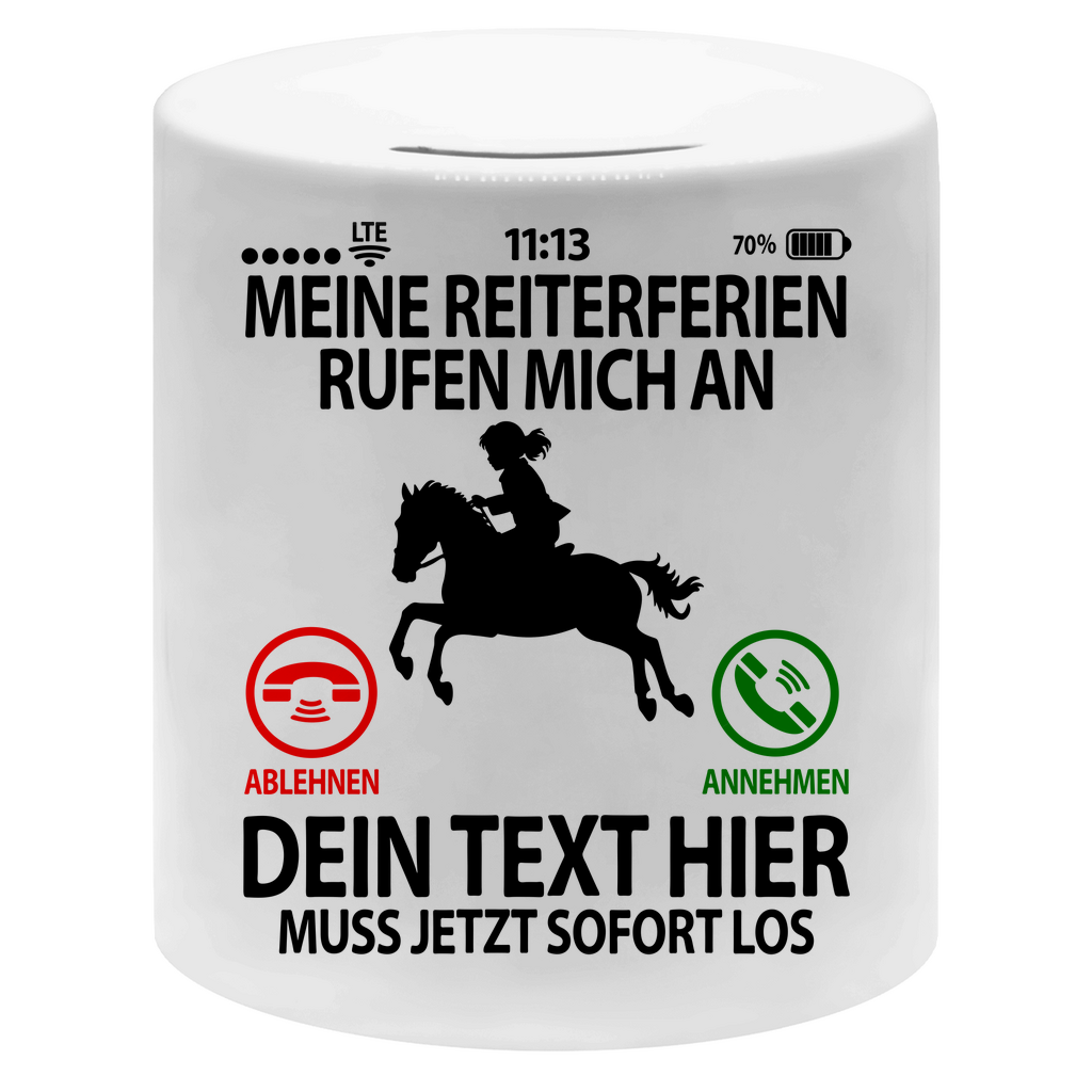 Reiterferien Geldgeschenk | Kinder Spardose