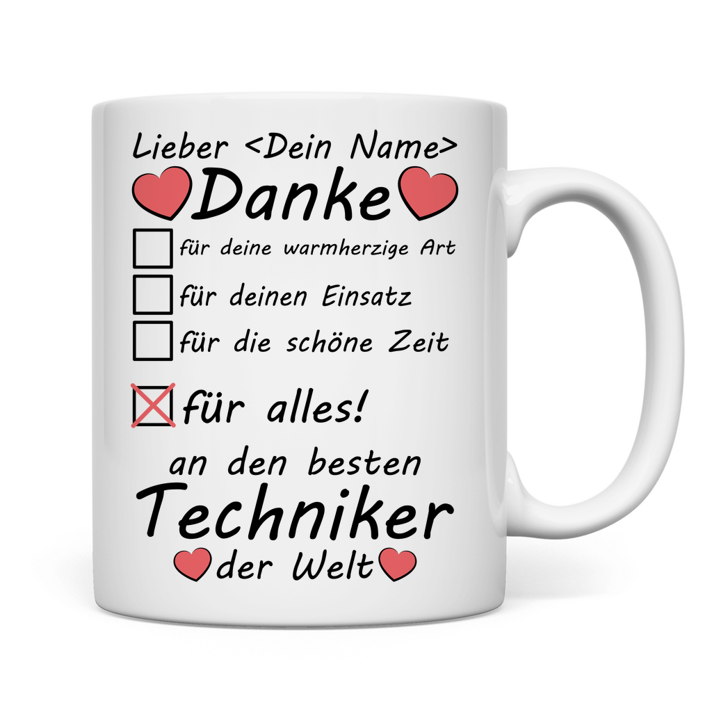 Bester Techniker der Welt | Tasse  Geschenk 2