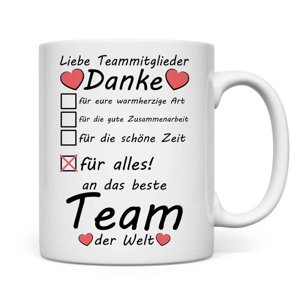 Bestes Team | Danke Geschenk zum Abschied  tasse 2