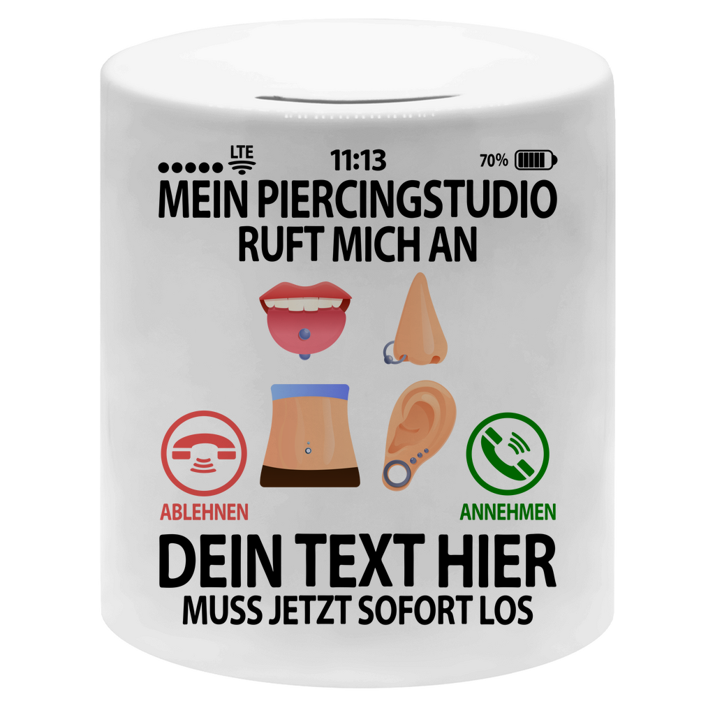 Piercing stechen | Geldgeschenk | Spardose