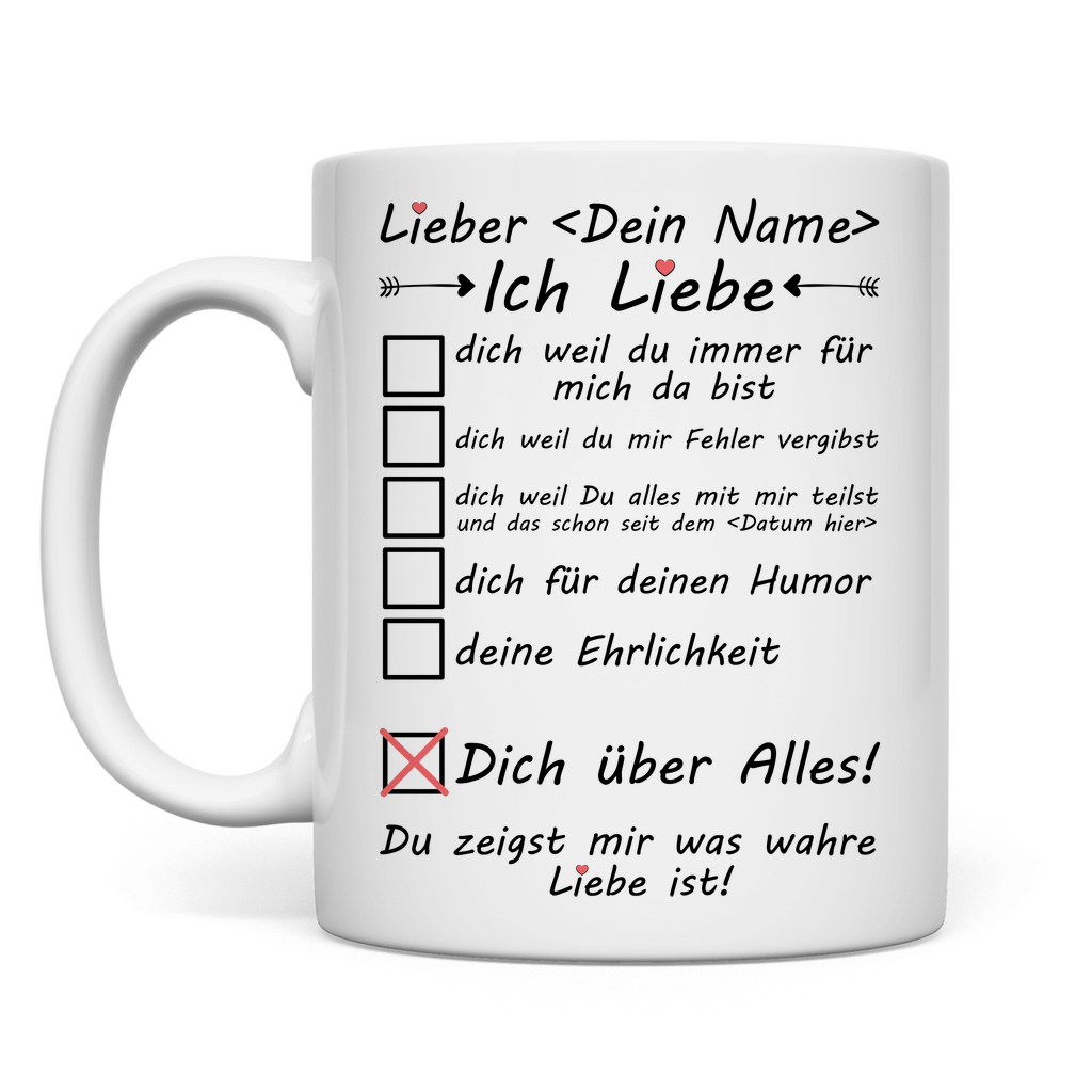 Boyfriend Valentinstag l Liebeserklärung Geschenk  Tasse mit Namen