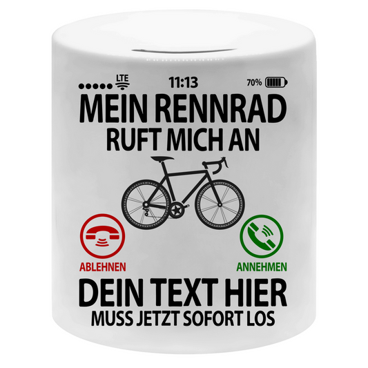 Rennrad Fahrrad Spardose | Geldgeschenk