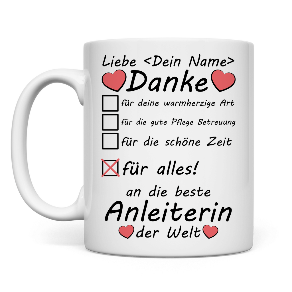 Anleiterin in der Pflege | Geschenk Tasse