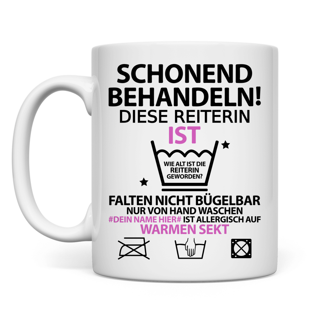 40. Geburtstag Reiterin | Geburtstagsgeschenk lustige sprüche
personalisiert 
 Tasse