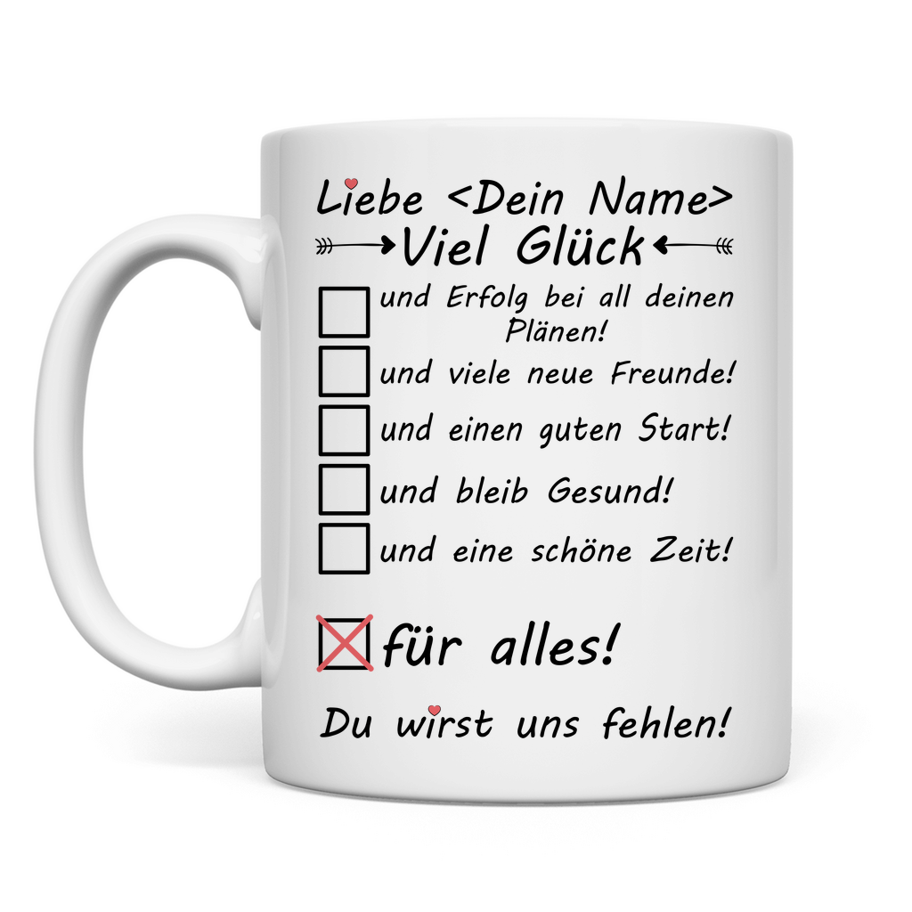 Beste Freundin geht ins Ausland | Geschenk Tasse