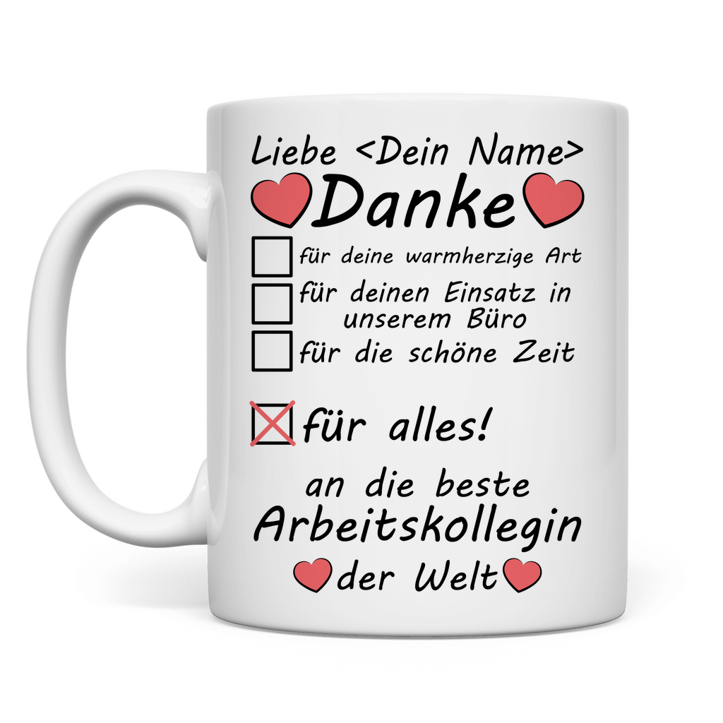 Arbeitskollegin im Büro | Geschenk Tasse