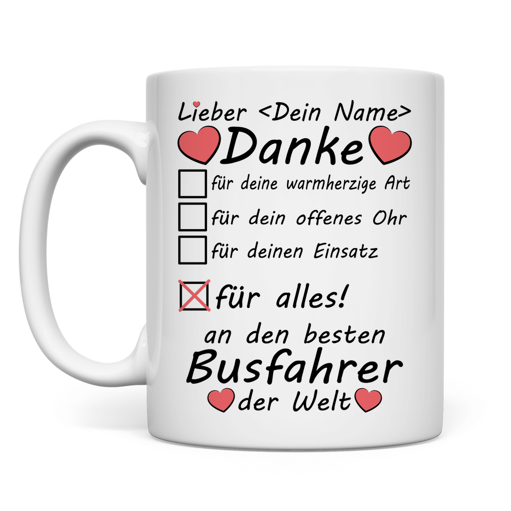 Abschiedsgeschenk Busfahrer | zum Abschied  Tasse