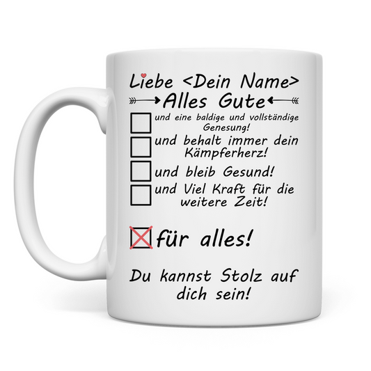 Gute Besserung nach Op | Frau | Geschenk Tasse