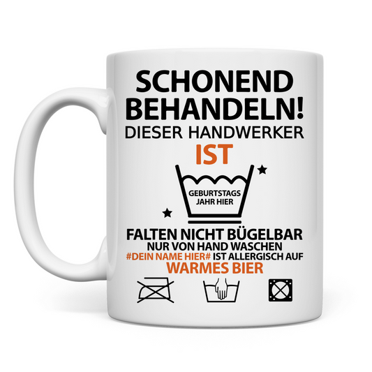 30. Geburtstag Handwerker | Geschenk mit Namen Tasse